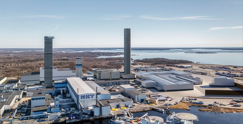 NKT site in Karlskrona with all three towers and NKT Victoria