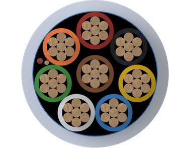 Intruder alarm cables cross-section